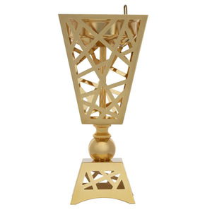 مبخرة استيل السيف غاليري، 11×11×23 سم، نقش مثلثات - ذهبي product image 2