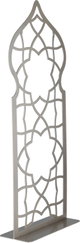 Decorative stand with Islamic pattern, steel, 21.5x8x50 cm - Beige product image 3
