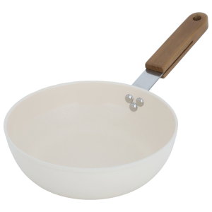Tornado Ceramic Frying Pan, 20 cm, Wooden Handle, Deep - Beige product image 2