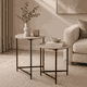 طقم طاولات خشب MDF و معدن، قطعتين - بني اسود product image 1