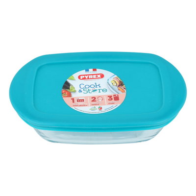 صينية فرن زجاج بغطاء بايركس، 10×17 سم، مستطيل، فرنسي - شفاف product image 3
