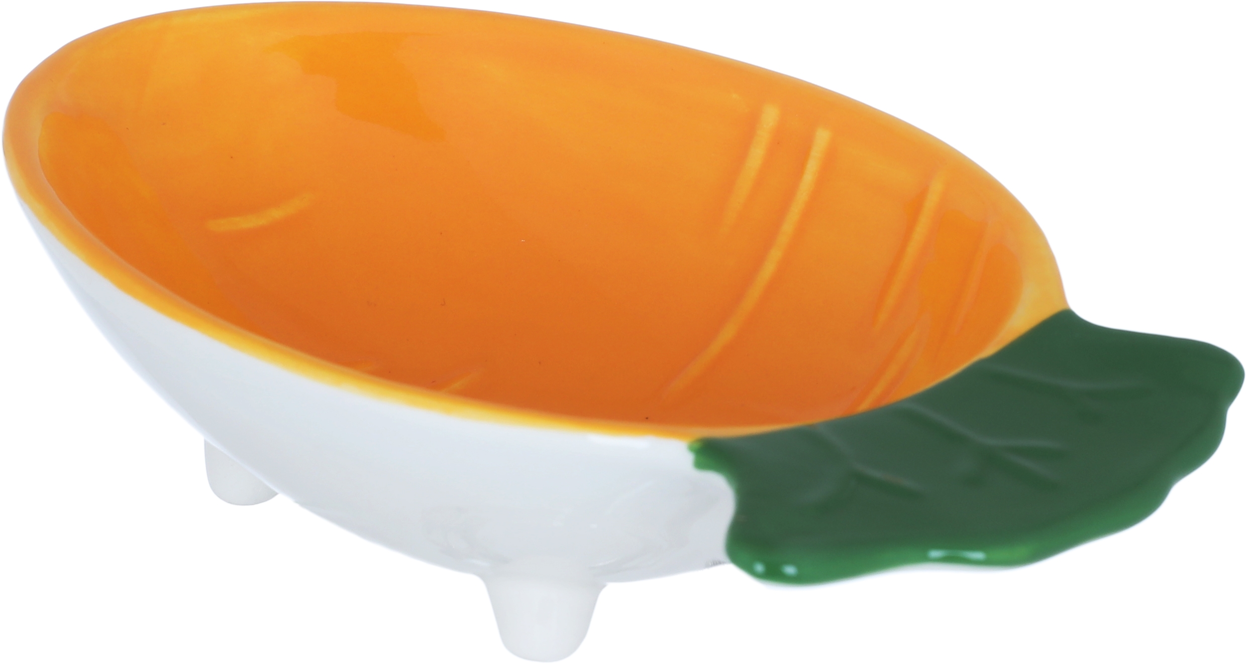 Al Saif Gallery Porcelain Serving Plate, 19 x 10.4 x 4.8 cm, Carrot Shape - Orange/White product image