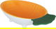 Al Saif Gallery Porcelain Serving Plate, 19 x 10.4 x 4.8 cm, Carrot Shape - Orange/White product image 1