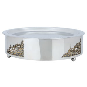 Al Saif Gallery steel serving plate, 7 x 30 x 30 cm, round - white product image