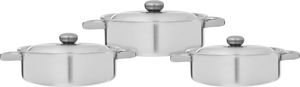 Robust Aluminum Cookware Set, 6 Pieces, 24/26/28 cm - Silver product image