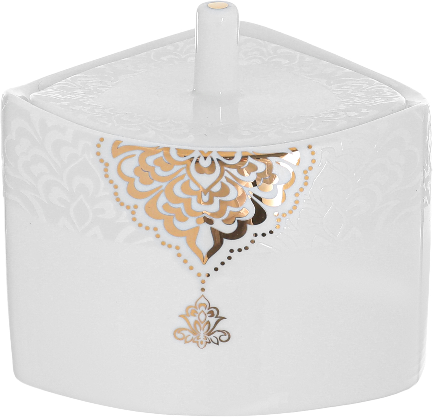 طقم سفرة بورسلان دانيا، 77 قطعة - ابيض ذهبي product image 5