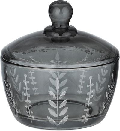 طقم تقديم بيالات فناجين سكرية زجاج السيف غاليري، 11 سم، 26 قطعة، مشجر - أسود شفاف product image 5