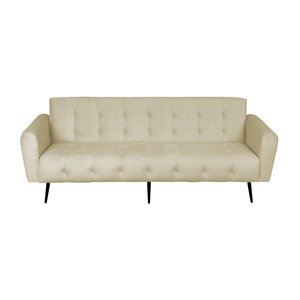 كنبة سرير مونتيلا خشب سويدي باك كومفورت، 190x70x90 سم، قماش مخمل - بيج فاتح product image 2