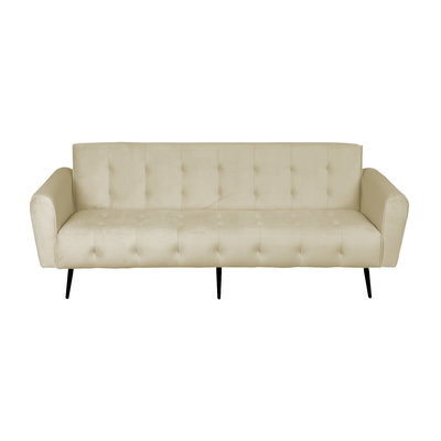 كنبة سرير مونتيلا خشب سويدي باك كومفورت، 190x70x90 سم، قماش مخمل - بيج فاتح product image 2