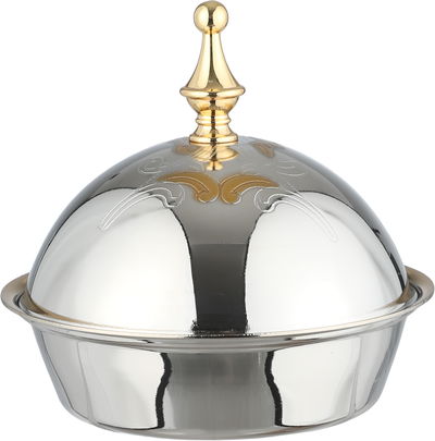 Al saif Plus Al Maha Steel Date Serving Set, 5 Pieces, 26x16x2 cm - Silver Gold product image 4