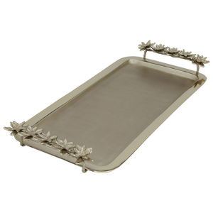 Al Saif Gallery steel Serving Tray, rectangle - gold product image 2