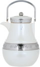 Al Saif Gallery Amal thermos set, 1/1 liter, 2 pieces, thermal glass inner shell, plastic outer shell - white product image 7
