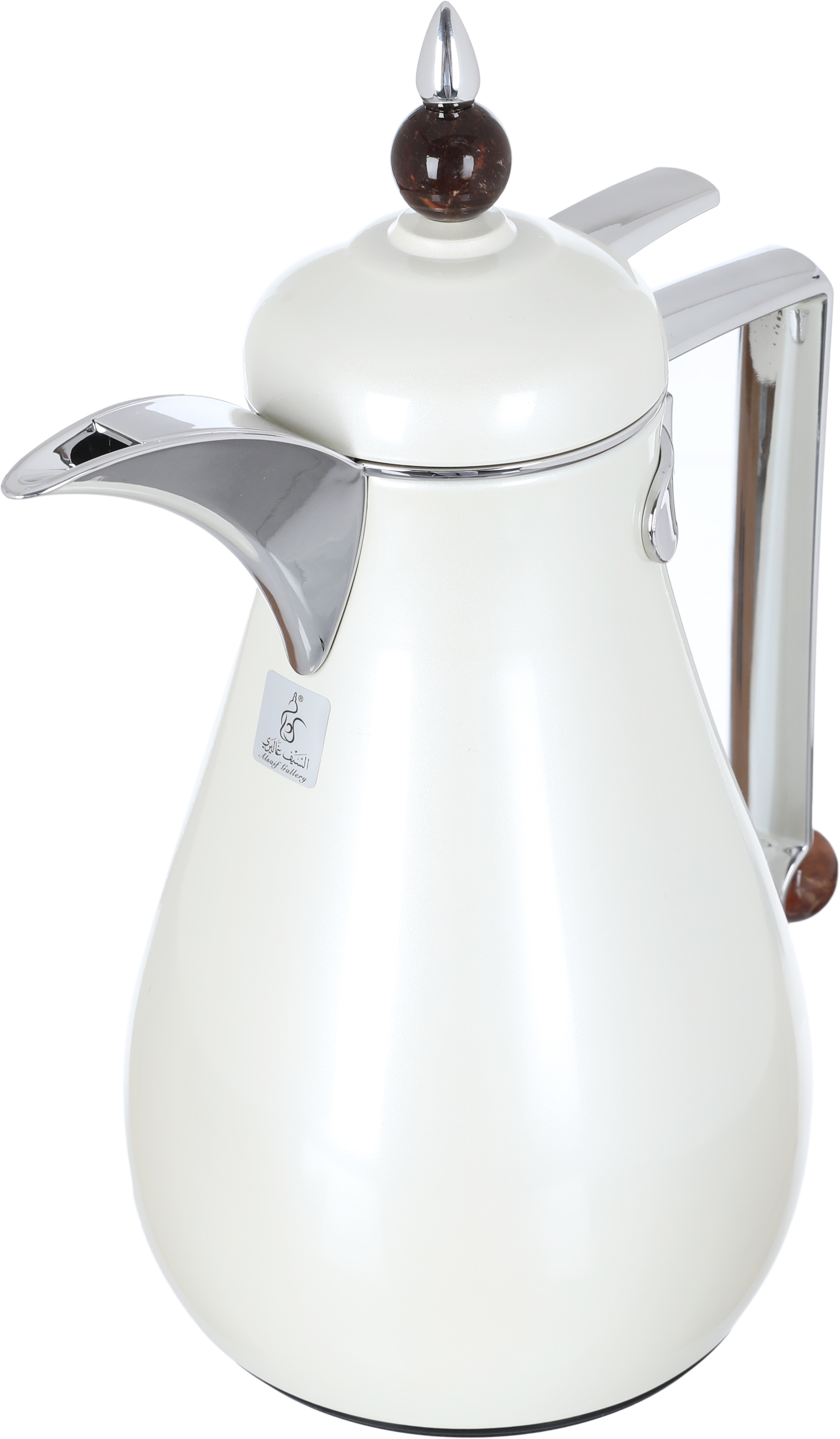 Al Saif Gallery Crystal Thermos Set, 1/0.7 litre, tofaria, thermal glass inner container, stainless steel outer shell - pearl product image 8