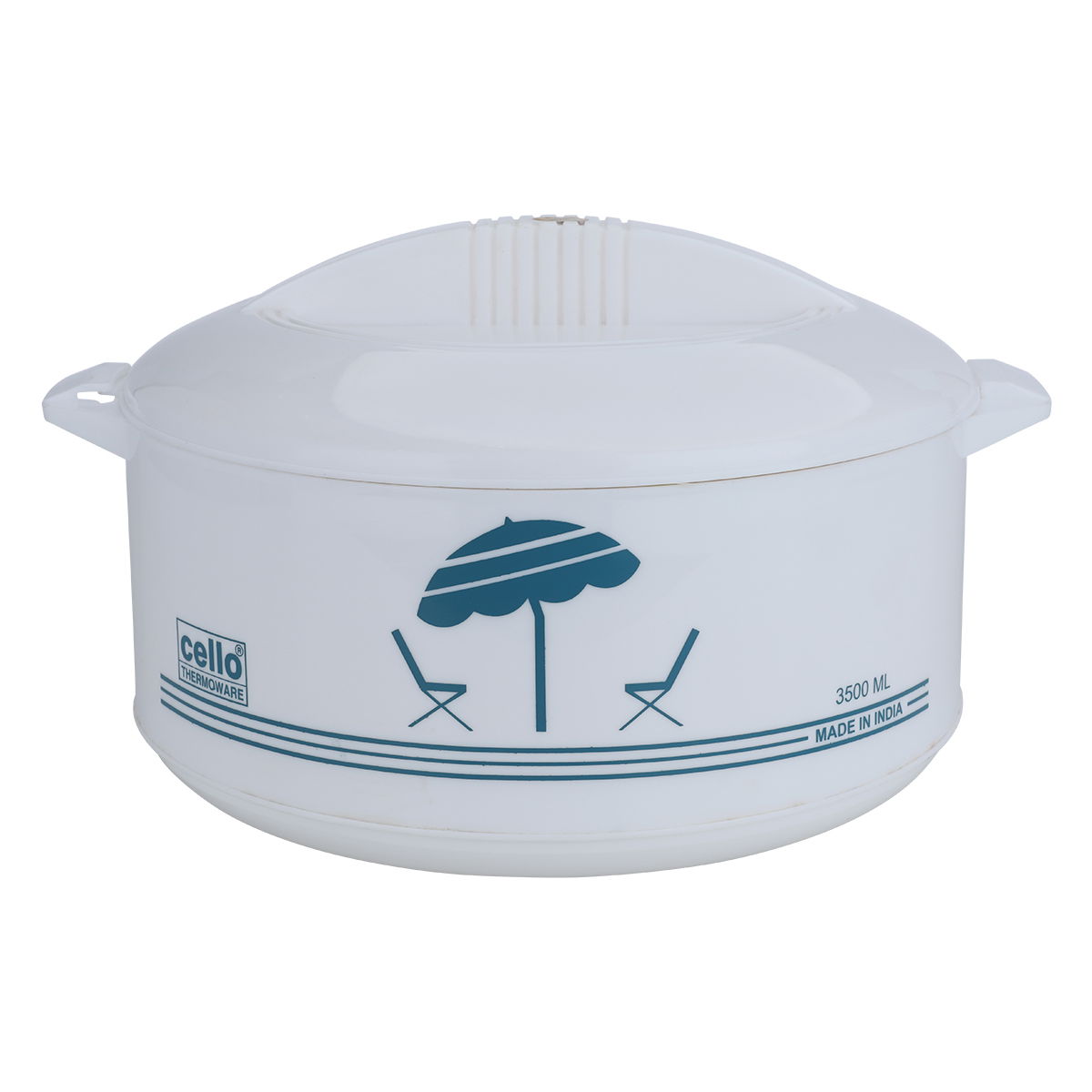 Steel Cello Food Container, 3.5 Liter, Indian - White product image