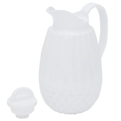 Al Saif Gallery Timeless Diamond thermos, 1 liter, thermal glass inner container, plastic outer shell - white product image 3