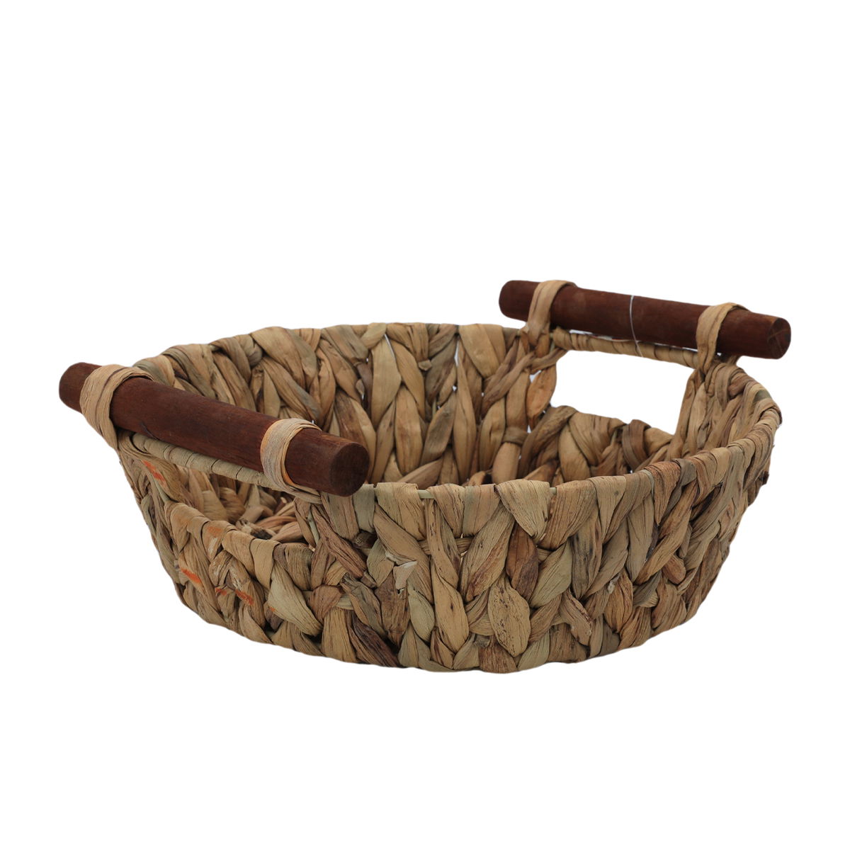 Al Saif Gallery wicker serving basket, 27 x 27 x 8 cm, round - brown product image