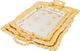 Al Saif Gallery steel topper, 3 pieces, rectangle, gold-silver engraving product image 1
