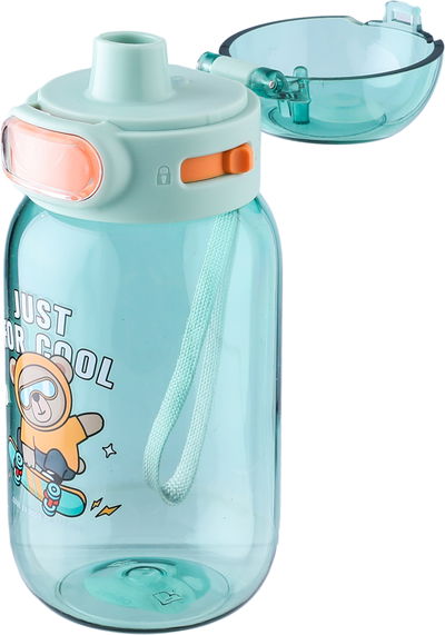 مطارة بلاستيك للاطفال مع غطاء سيفسو، 460 مل - اخضر فاتح product image 2