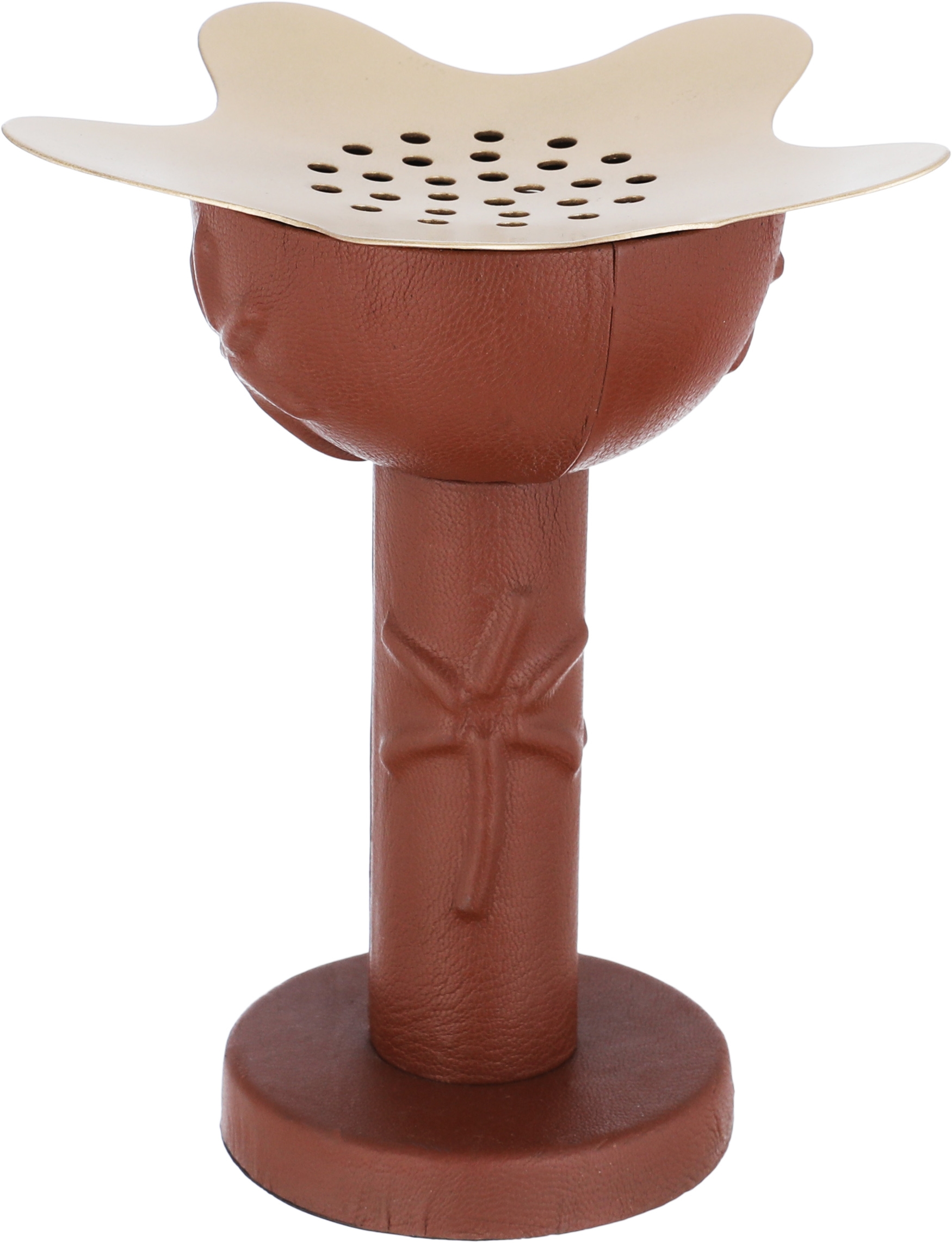 Alsaif Gallery Steel Incense Burner, 13.5 x 13.5 x 17 cm - Golden Brown product image 1