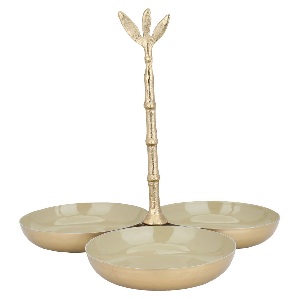 Al Saif Gallery steel circular sweet presentation bag, 23x23x3 cm, 3 boxes - gold product image
