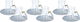 Saif Gallery Peacock Glass Tea Bialat Set, 180 ml, Porcelain Saucers, 12 Pieces - Clear product image 1