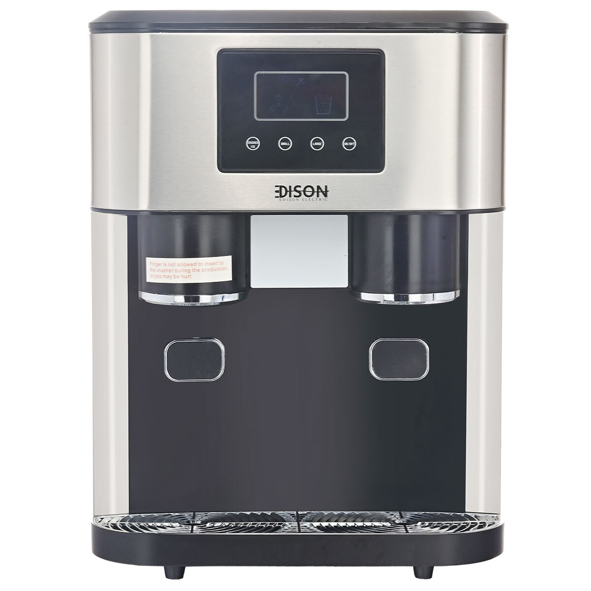 Edison Digital Kim15 Ice Maker With Crusher And Refrigerator, 1.8 L, 15-20 Kg In 24 Hours, 16 Pieces In 12 Minutes - Black product image