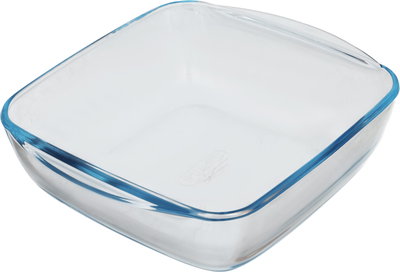 Pyrex glass oven tray, 2.2 liters, 25x22x7 cm, square - transparent product image 3