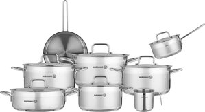 طقم قدور ستانلس استيل كوركماز الفا، 14 قطعة - فضي product image 2