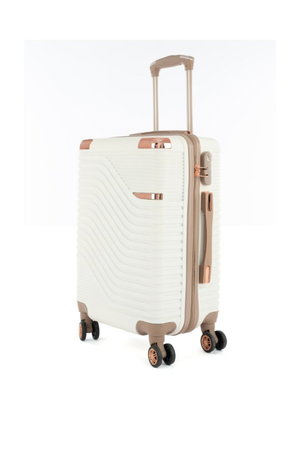 طقم شنط سفر ABS ليمرا، 5 مقاسات، 4 عجلات، زاويه 360 درجة، LMA-1465 - بيج product image 2