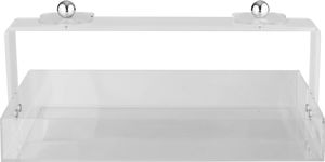 Al Saif Gallery Acrylic Serving Stand, 33X23X5 Cm, Rectangular, Rose Handle - Clear product image