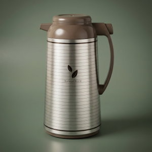 ZOJIRUSHI Abu Fil Thermos, 1.3 Liter, Glass Inner Container, Pump - Cappuccino product image