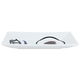 Al Saif Gallery Porcelain Serving Dish Set, Rectangular, Eye and Heart Design, 3 Pieces - White product image 2