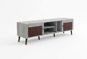 وحدة تلفاز مودرن خشب MDF، 45×200×40 سم - رمادي بني product image 2