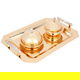 Alif Gallery tofaria set with steel dates, 5 pieces, rectangular - gold product image 1