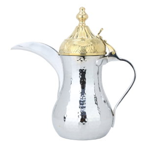 دلة انديا استيل السيف غاليري، 0.6 لتر- فضي ذهبي product image