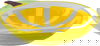 Alsaif Gallery Porcelain Dessert Plate, 23.7 x 18.5 x 3.7 cm - Yellow White product image 2