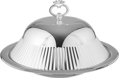 Al Saif Gallery Gozi Steel Serving Tray, 36x36x14 cm - Silver product image 1