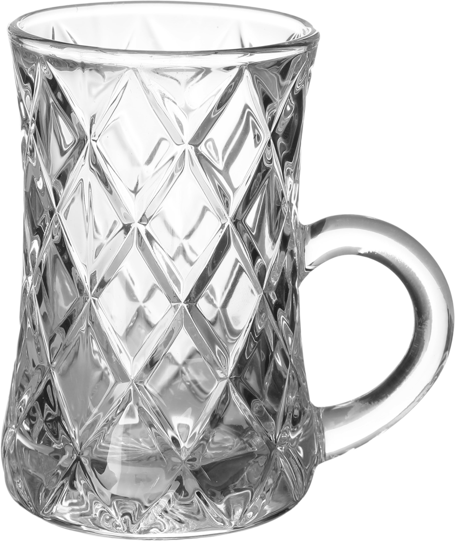 Al Saif Gallery Max glass beads, engraved, 6 pieces - clear product image 2