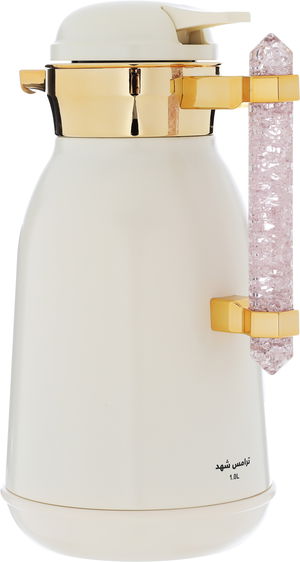 طقم ترامس شهد السيف غاليري، 1/1 لتر، 2 قطعة، يد كريستال أخضر، حافظة داخلية زجاج حراري - لؤلؤي product image 2