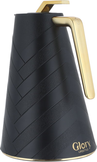 ترمس جلوري، 1 لتر، حافظة داخلية زجاج - أسود product image 3