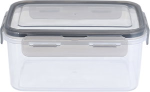 حافظة طعام بلاستيك بغطاء السيف غاليري، 1.2 لتر، 18x12x9 سم، مستطيل - رمادي product image 2