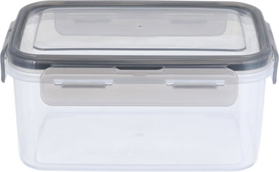 حافظة طعام بلاستيك بغطاء السيف غاليري، 1.2 لتر، 18x12x9 سم، مستطيل - رمادي product image 2