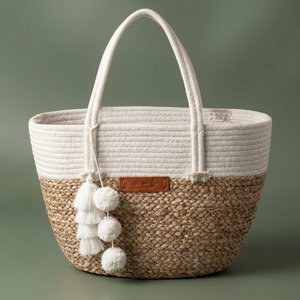 شنطة ترامس خوص السيف غاليري، 45×29 سم - ابيض product image