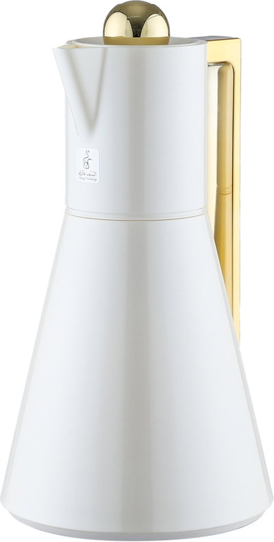 Everest Lena Thermos, 1 liter, glass interior, squeeze lid, pearl gold handle product image 4