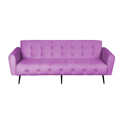 كنبة سرير مونتيلا خشب سويدي باك كومفورت، 190x70x90 سم، قماش مخمل - بنفسجي فاتح product image 2