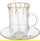 Royal Glass Shoala Coffee Cups and Tea Pills Set, 0.09 / 0.2 Liter, 24 Pieces - clear product image 4