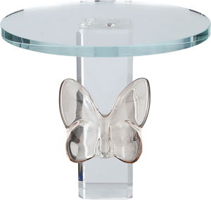 ستاند تقديم حلا زجاج السيف غاليري، 15×15×13 سم، دائري - شفاف وردي product image