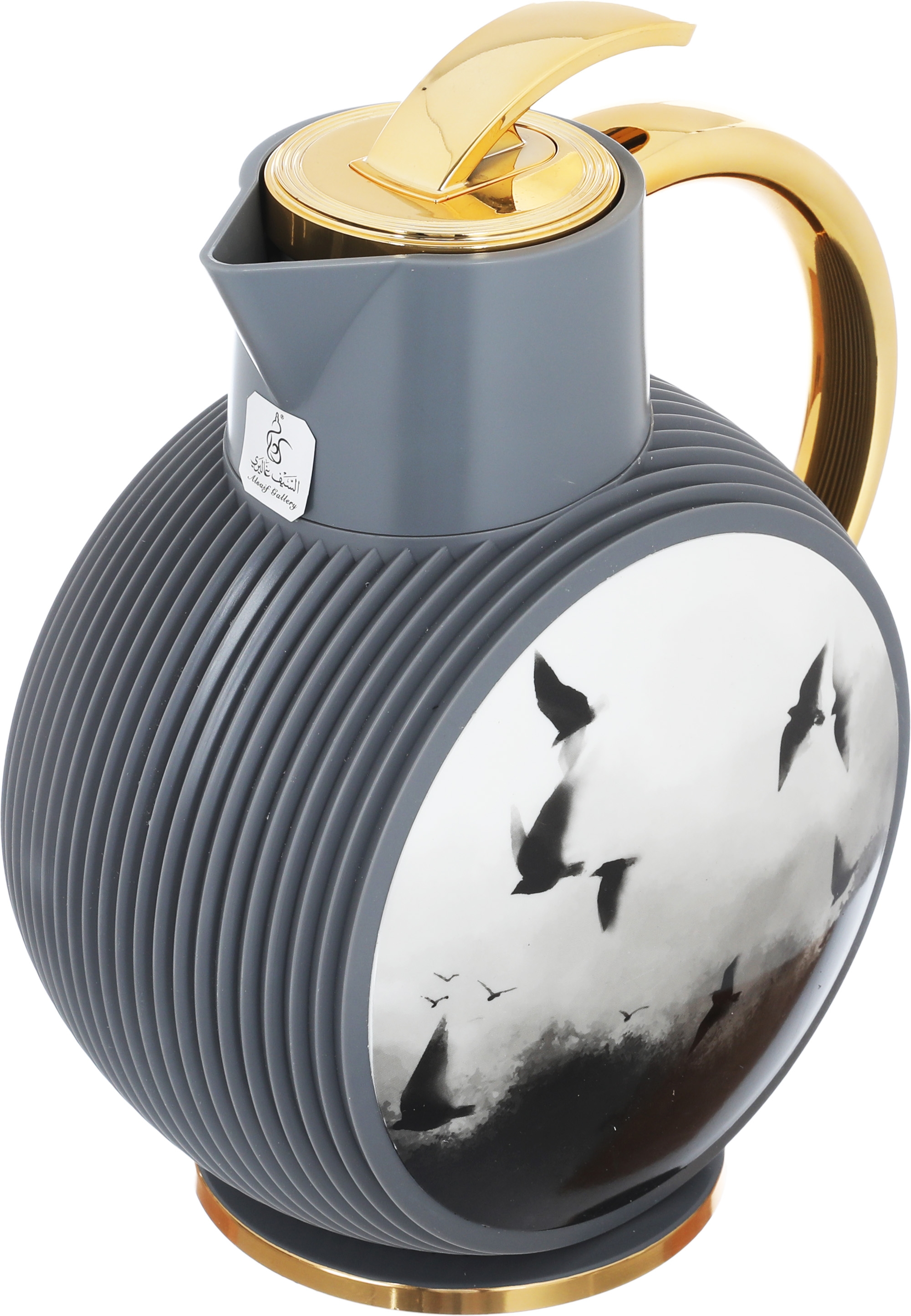 Glory Al-Jawhara Thermos, 900 ml, glass inner container, plastic outer shell - dark gray product image 4