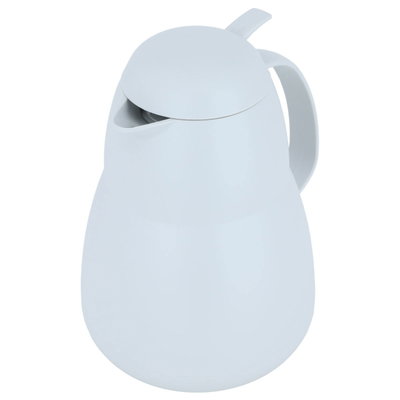 Helios thermos, 1 liter, thermal glass inner container, plastic outer shell - white product image 3
