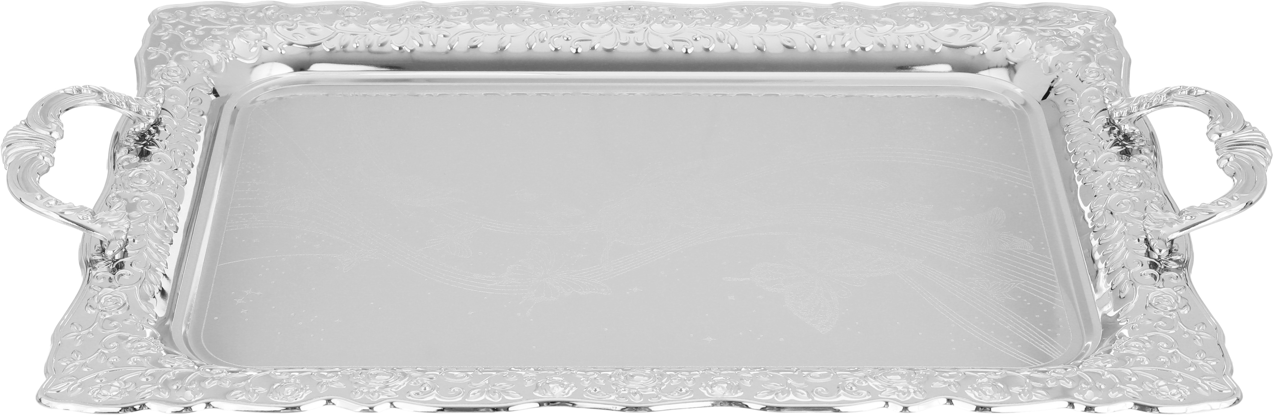 طقم طوفريات كندا استيل بحواف منقوشة السيف بلص، 3 قطع، مستطيل - فضي product image 3